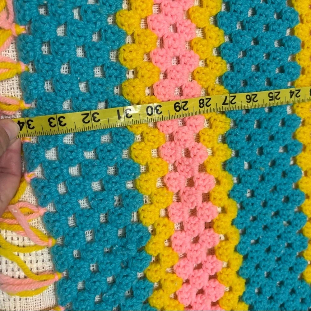 Handmade colorful crocheted